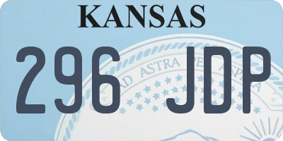 KS license plate 296JDP