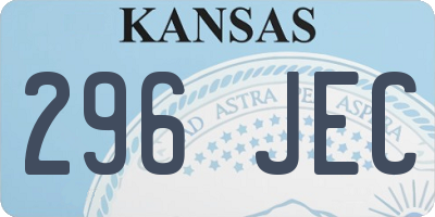 KS license plate 296JEC