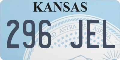 KS license plate 296JEL