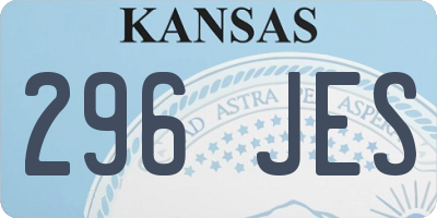 KS license plate 296JES