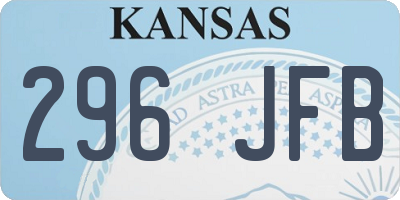 KS license plate 296JFB