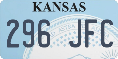 KS license plate 296JFC