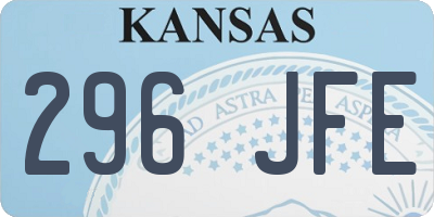 KS license plate 296JFE