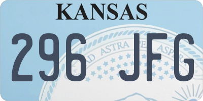 KS license plate 296JFG