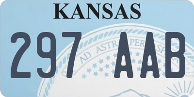 KS license plate 297AAB