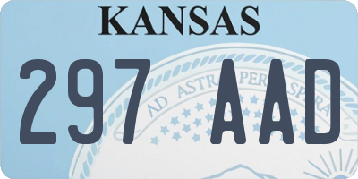 KS license plate 297AAD