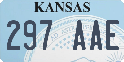 KS license plate 297AAE