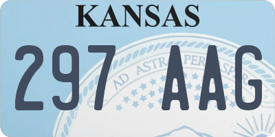 KS license plate 297AAG