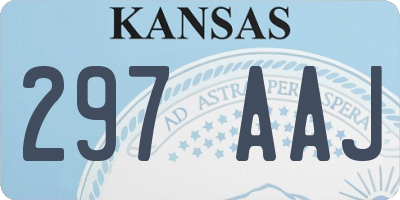 KS license plate 297AAJ