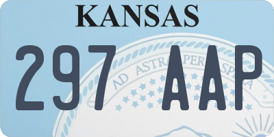 KS license plate 297AAP