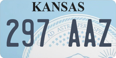 KS license plate 297AAZ