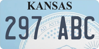 KS license plate 297ABC