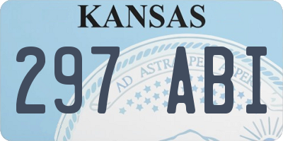 KS license plate 297ABI