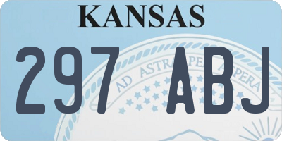 KS license plate 297ABJ
