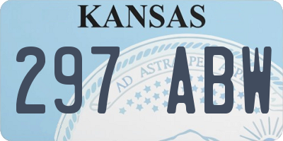 KS license plate 297ABW