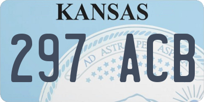 KS license plate 297ACB