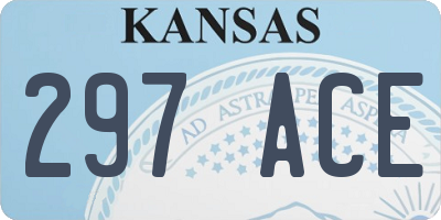 KS license plate 297ACE
