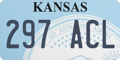 KS license plate 297ACL