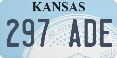 KS license plate 297ADE