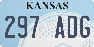 KS license plate 297ADG