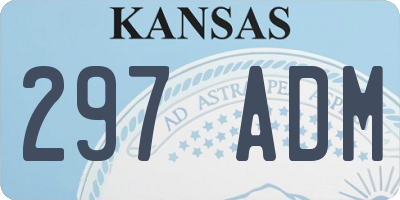 KS license plate 297ADM
