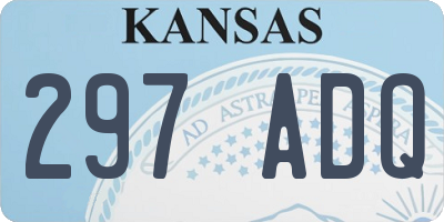 KS license plate 297ADQ