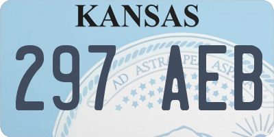 KS license plate 297AEB