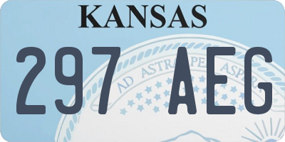 KS license plate 297AEG