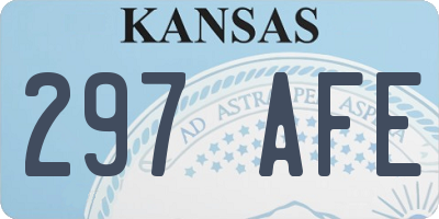 KS license plate 297AFE