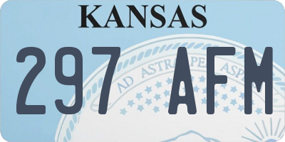 KS license plate 297AFM