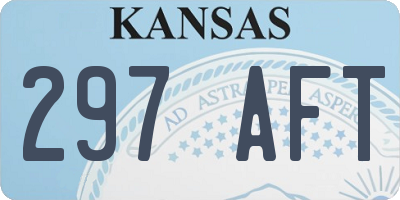 KS license plate 297AFT