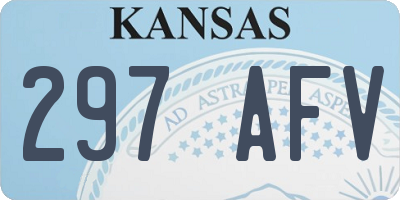 KS license plate 297AFV