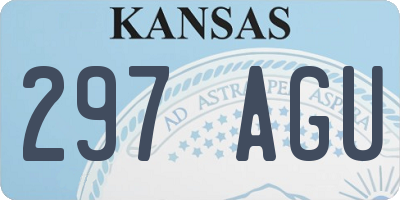 KS license plate 297AGU