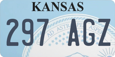 KS license plate 297AGZ
