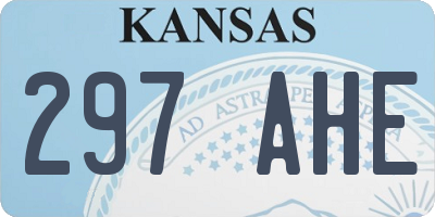 KS license plate 297AHE