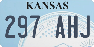 KS license plate 297AHJ