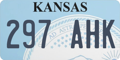 KS license plate 297AHK