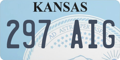 KS license plate 297AIG
