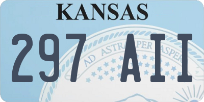 KS license plate 297AII