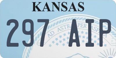 KS license plate 297AIP