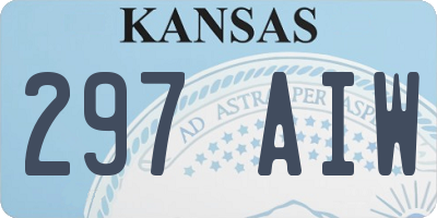 KS license plate 297AIW