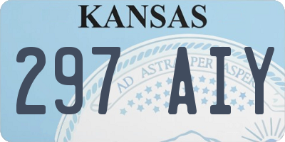 KS license plate 297AIY