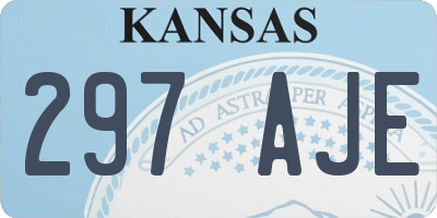 KS license plate 297AJE