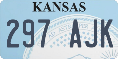KS license plate 297AJK