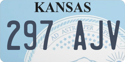 KS license plate 297AJV