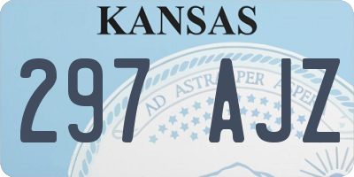KS license plate 297AJZ