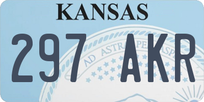 KS license plate 297AKR