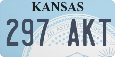 KS license plate 297AKT