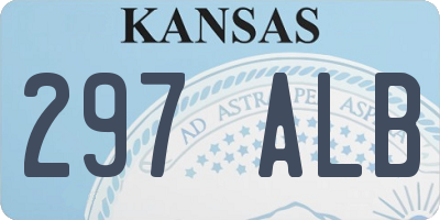 KS license plate 297ALB