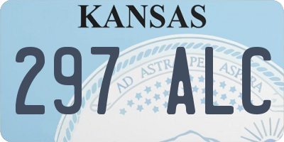 KS license plate 297ALC